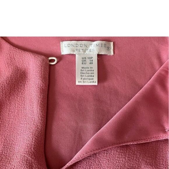 London Times Pink Smocked Waist Long Sleeve - Picture 6 of 9